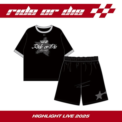 HIGHLIGHT - HIGHLIGHT LIVE 2025 [RIDE OR DIE] MD / T-SHIRT & PANTS SET / SIZE : 2
