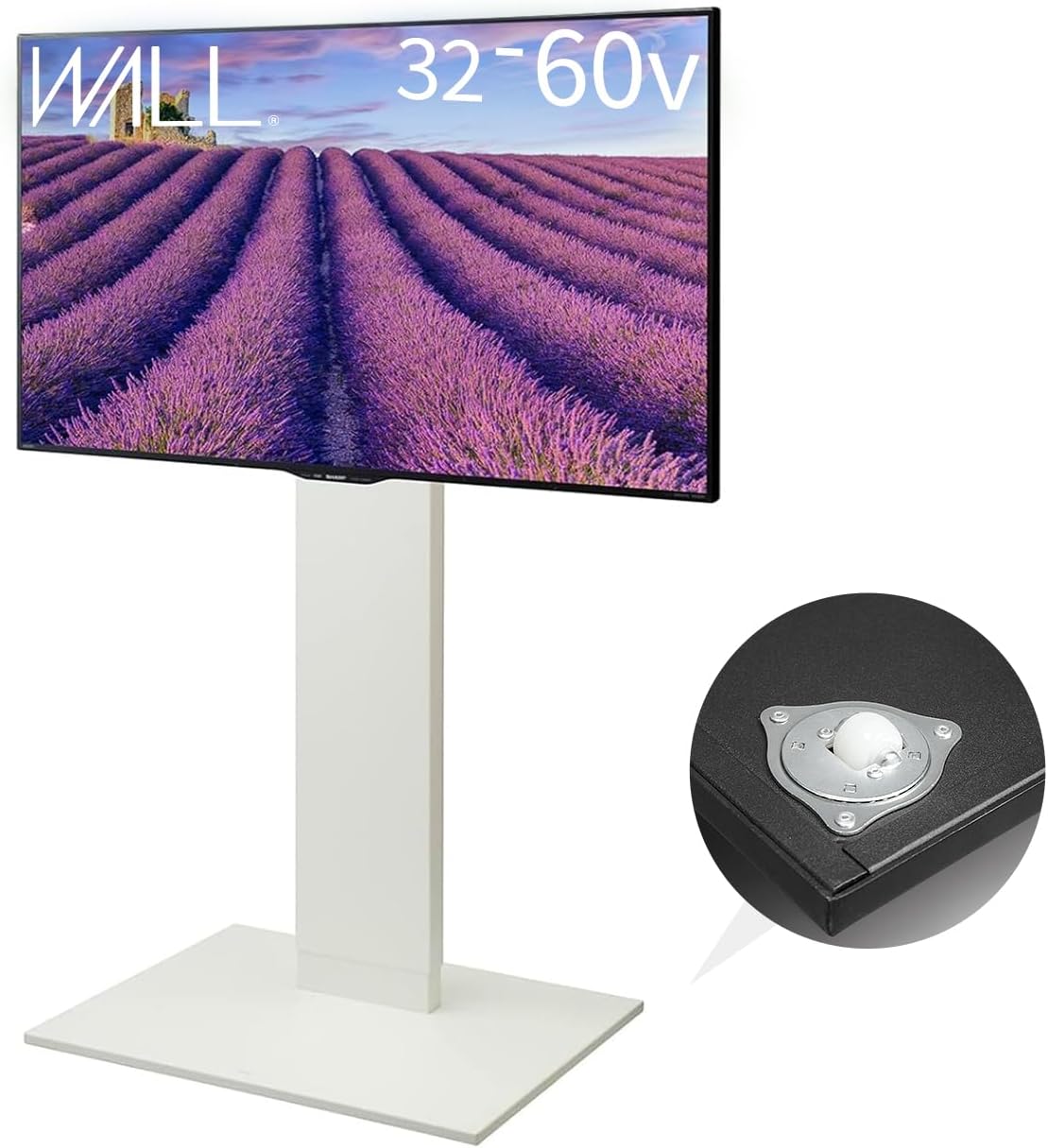 EQUALS イコールズ テレビ台 自立型 テレビスタンド WALL V2 CASTER ハイタイプ 32型60型対応 サテンホワイト