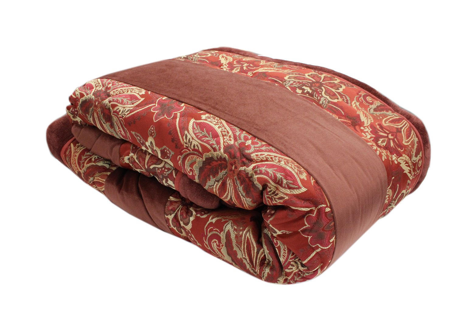 京都【ロマンス小杉】こたつ掛けふとん 長方形 エンジ 1-4835-5533-4800