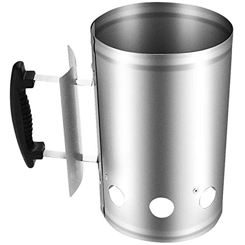 グリルバーベキューバーベキューはクイック迅速な消防ブリケット炭スターター缶カニを調理スチール煙突ライターバスケットアウトドア亜鉛メッキ