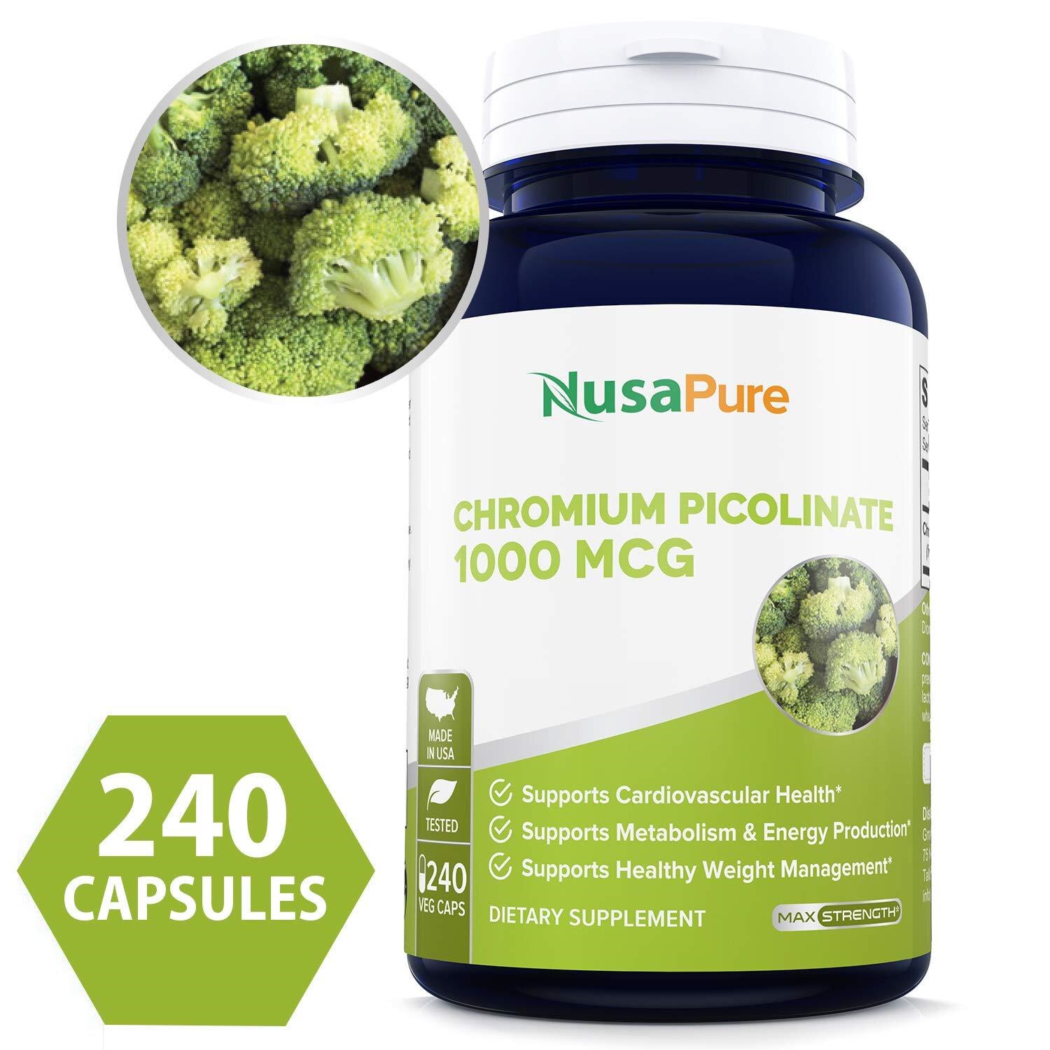 Chromium Picolinate 1000mcg 240 Veggie Capsules (N