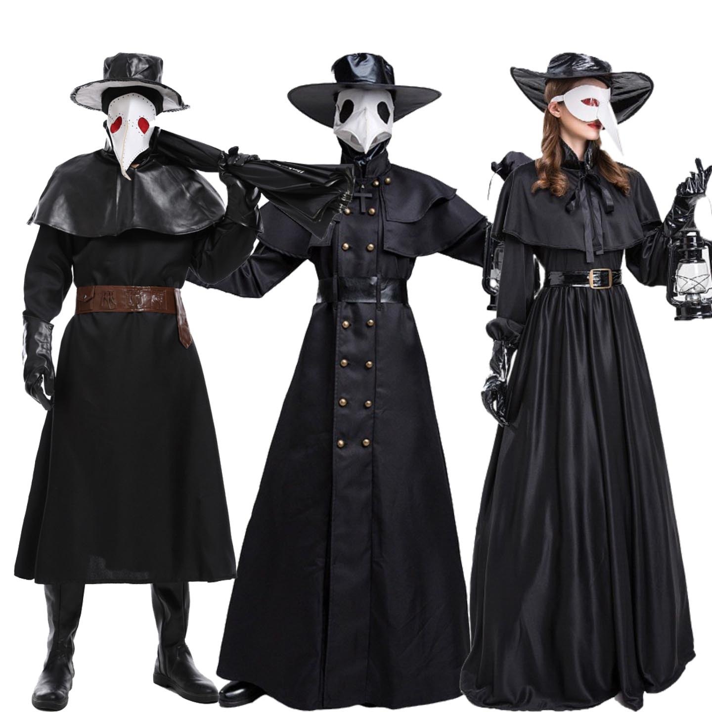 ハロウィン ペスト医者 COS 死神 中世 スチームパンク カラス 長い くちばし 鳥人 大人 発表会 衣装