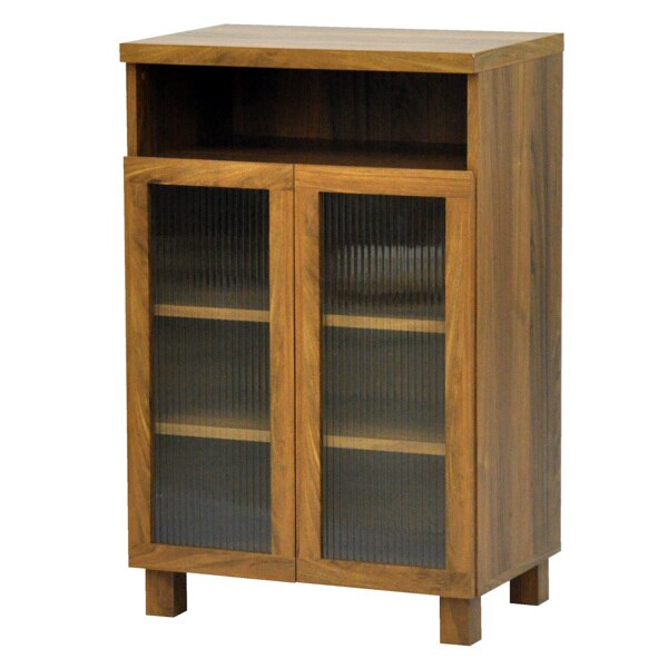 ガラスキャビネット ヴィンテージ調 抗菌シート仕上 約幅60cm