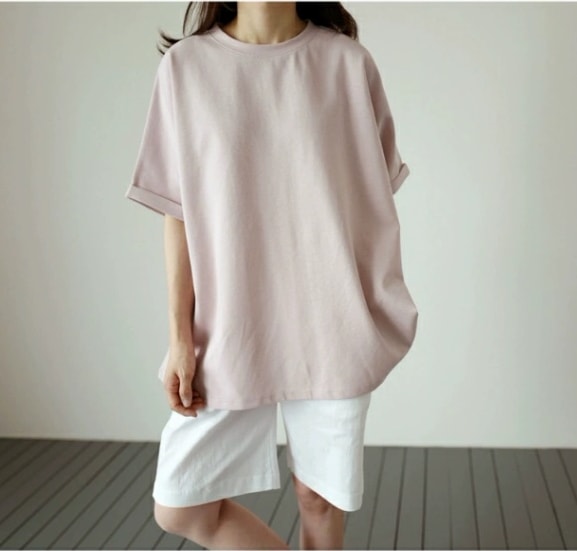 トップス Tシャツ カットソー プルオーバー 白トップス 半袖 五分袖 クルーネック ワイド Aライン 綿 コットン 大人可愛い シンプル カジュアル おしゃれ お洒落 大人女子 こなれ感 ラフ 5,863円