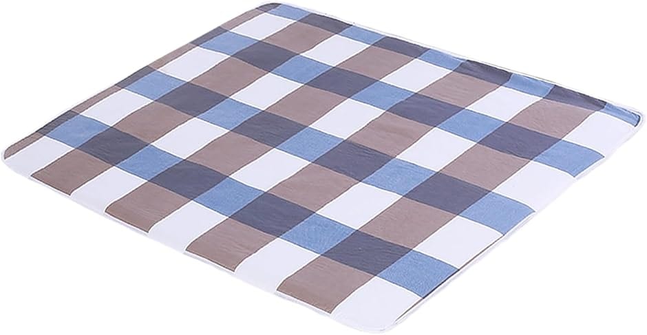 防水シーツ 介護用 おねしょ 洗える 120cmx80cm 大人 子ども ペット 吸湿通気 3枚(ブルー＆ブラウン 120x80)