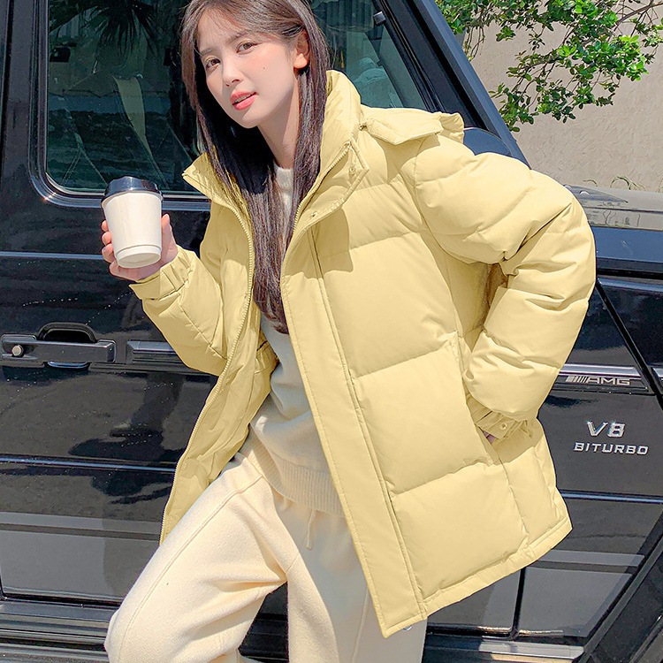 PL4 Liangqiu 同じスタイルの中国ドラマダウンジャケット女性のショート肥厚カップルスタイル緩い小さなオールマッチパンコート冬