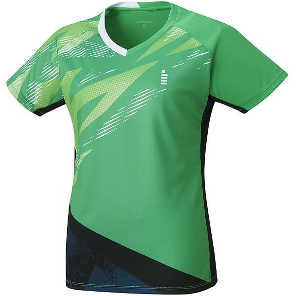 GOSEN ゴーセン レディースゲームシャツ グリーン L テニス ゲームシャツ ウィメンズ T2403-48 レディース 半袖