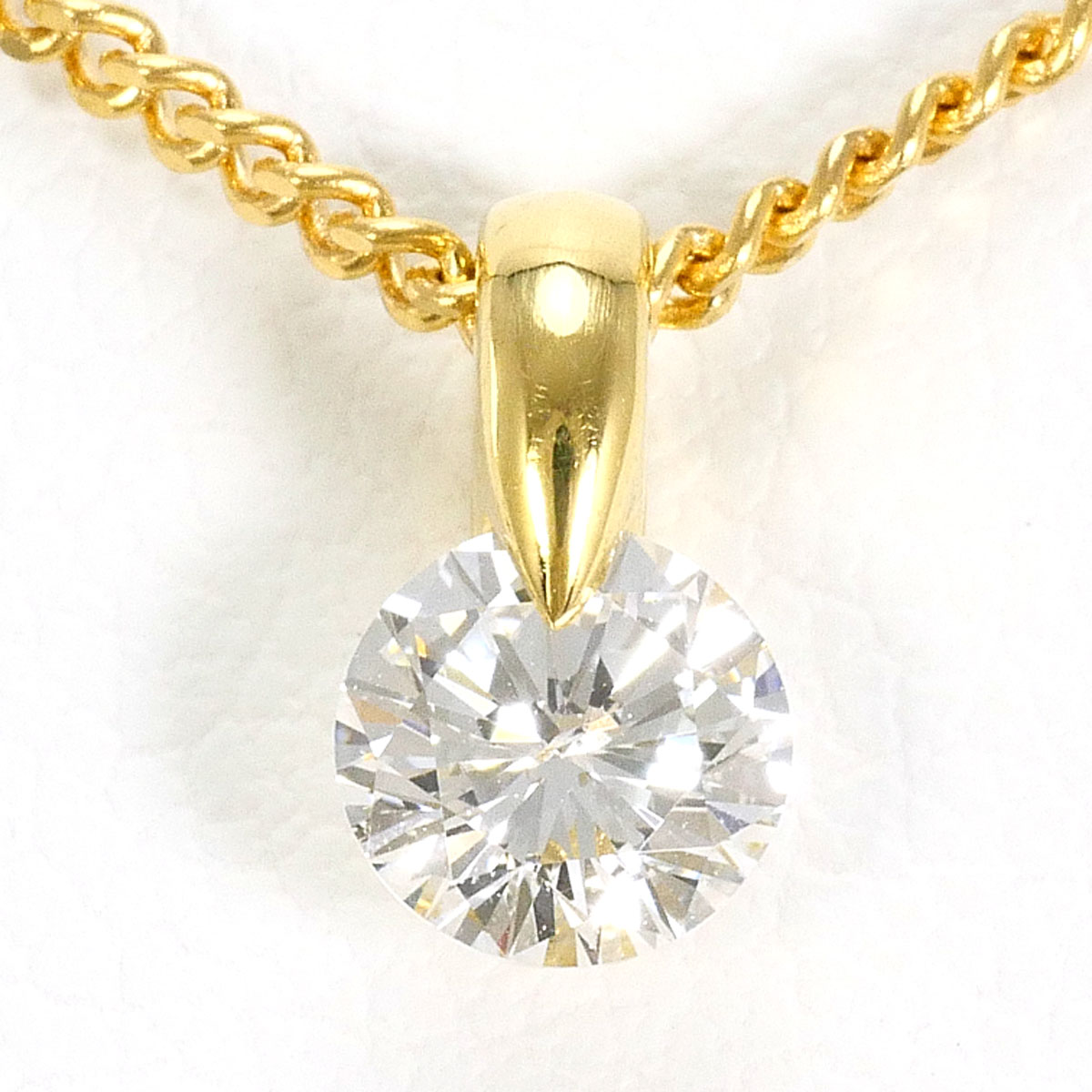 ネックレス K18YG ダイヤ 鑑別書 総重量約2.6g 約40cm 中古 51,186円