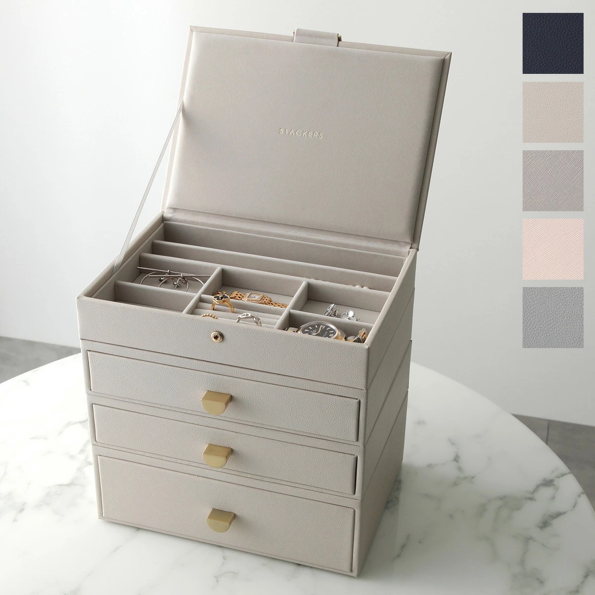 STACKERS スタッカーズ ジュエリーボックス Classic Hybrid Drawer Set of 4 クラシック ドロワー 4セット レディース アクセサリーケース カラー5色