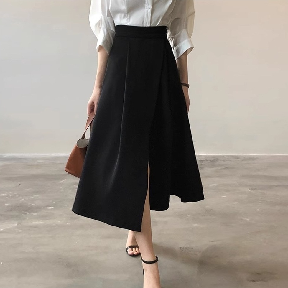 スカート ロングスカート ラップスカート フレアラップスカート アシンメトリースカート フレア スリット アシンメトリー ドレープスカート 無地 ロング丈 レディース かわいい 大人可愛い おしゃれ