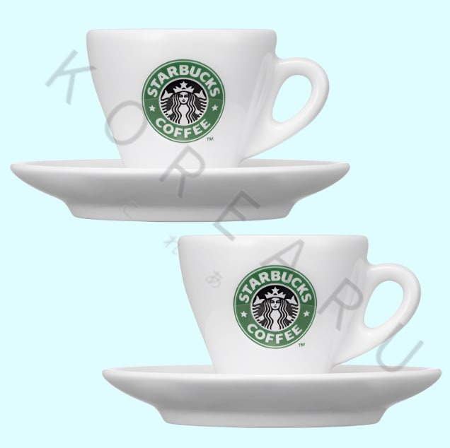 【ペアセット】エスプレッソ マグ&ソーサ― セット 韓国スタバ 限定 ギフト プレゼント カップ