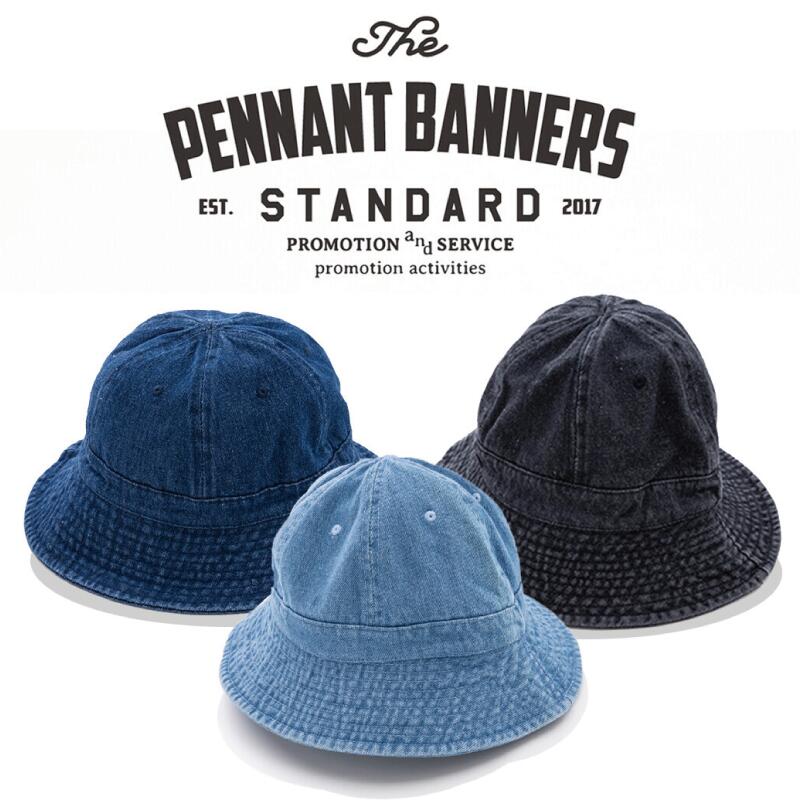 PENNANTBANNERS 【PB073】 デニム メトロハット 全3色 ( バケットハット バケハ 帽子 レディース メンズ 無地 シンプル コットン カジュアル アウトドア 男女兼用 フェス )
