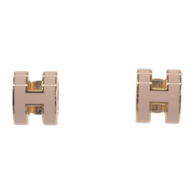 ミニポップ H ピアス アクセサリー 両耳 GP ローズドラジェ ピンク ゴールド レディース 美品 ギフト【中古】【Aランク】