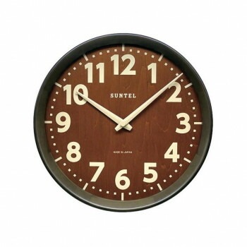 さんてる クォーツ 日本製 天然木シンプルスタンダード木枠時計 ライトブラック QL734DBK