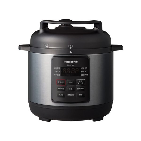 電気圧力鍋 時短なべ 3L 圧力低温無水煮込自動調理 ブラック SR-MP300-K