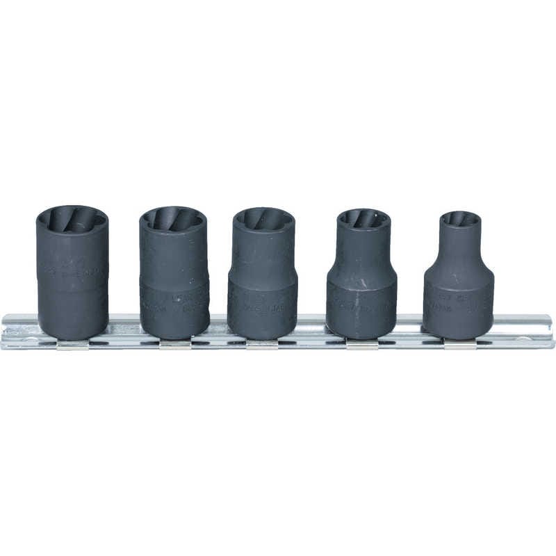 トラスコ中山　TRUSCO なめたボルトナット外し用ツイストソケット 8~14mm　TTS3-5SET