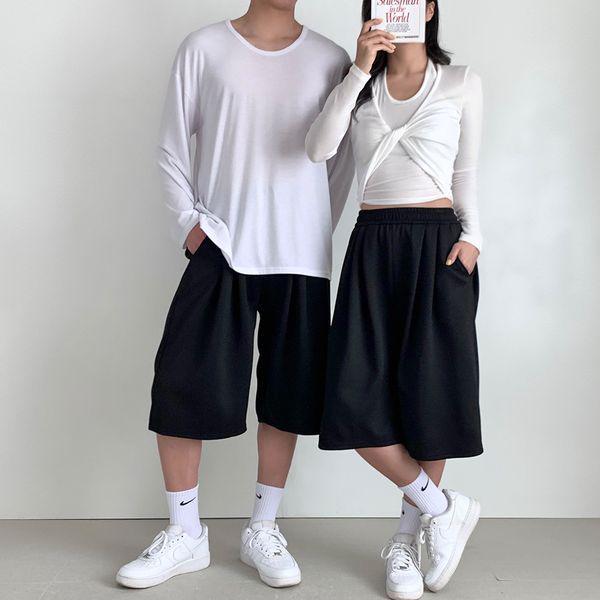 夏の男女共用バミューダ3タックバンディング7分丈パンツSDW PTH SSD1001990_P398205374