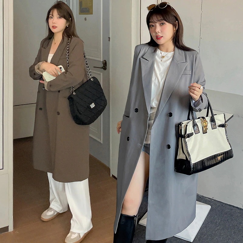 【ぽちゃまに】 春秋 ロングコート トレンチコート 大きいサイズ 体型カバー レディース アウター ウインドブレーカー メガ割30%までに制限