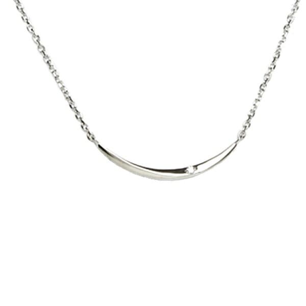 リボン済＆紙袋 正規品 ネックレス ネックレス ペンダント レディース ダイヤモンド カーブ ジュエリー アクセサリー プレゼント エターナルシルバー 祝い