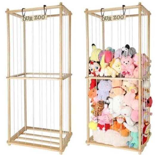 ぬいぐるみ収納棚ぬいぐるみ収納幼児プレイルームウッドコーナーおもちゃ収納ぬいぐるみ収納キッズベッドルーム　木製ぬいぐるみ収納棚育児室収納おもちゃ収納