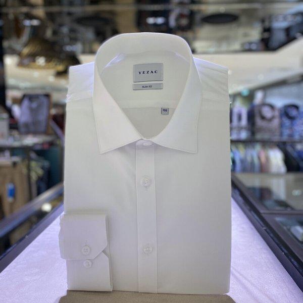 AK盆唐店シャツ 綿混紡 ソリッド スリムフィット 4,666円