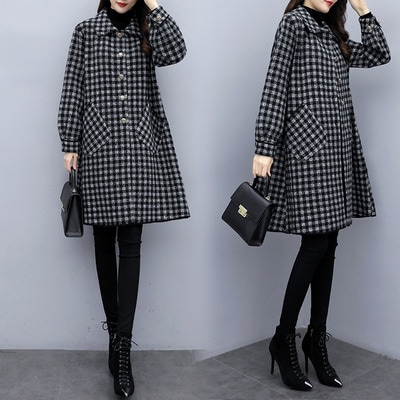品質いいな新品 チェスターコート レディース 秋冬 40代 チェスターコート　チェック柄 ミディアム丈 ラシャコート Aライン厚手オーバー アウター 通勤 着痩せ オシャレ 大人