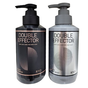 Double Effector Hair Loss Care For Gray Hair Black Shampoo 543mL / Treatment 543mL