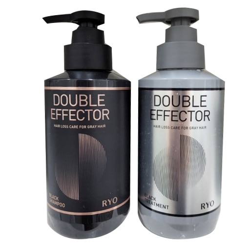 Double Effector Hair Loss Care For Gray Hair Black Shampoo 543mL / Treatment 543mL 4,973円