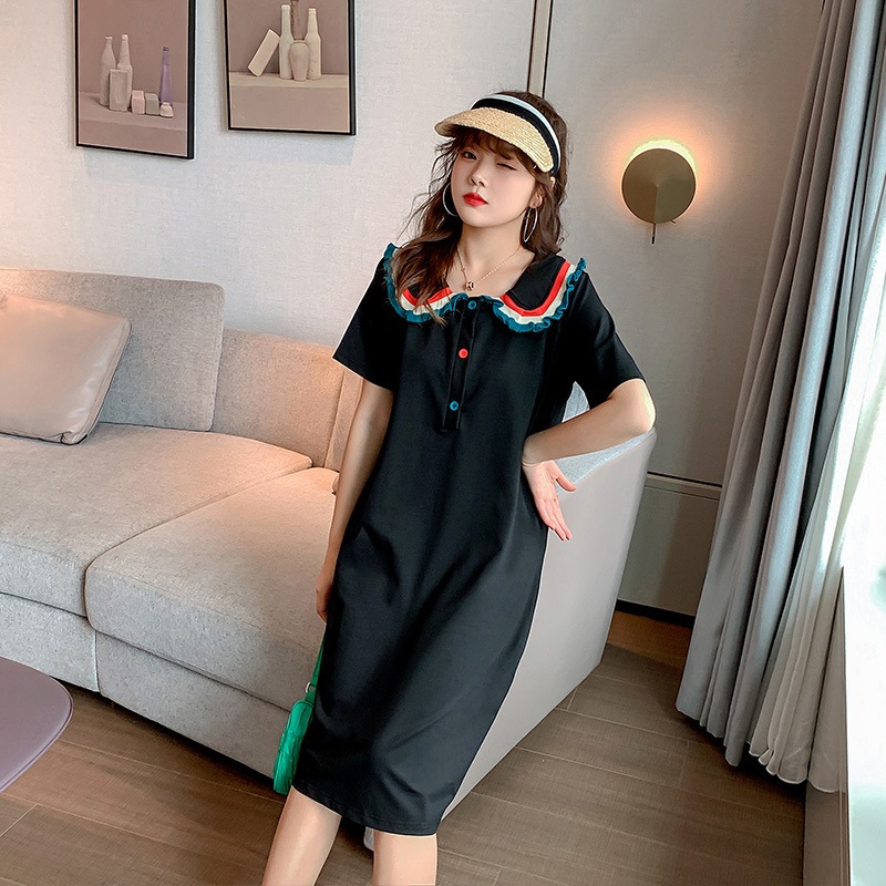ワンピース 大きいサイズ 半袖 春夏 韓国 妊婦 マタニティ ゆったり きれいめ 3l 4xl 5l