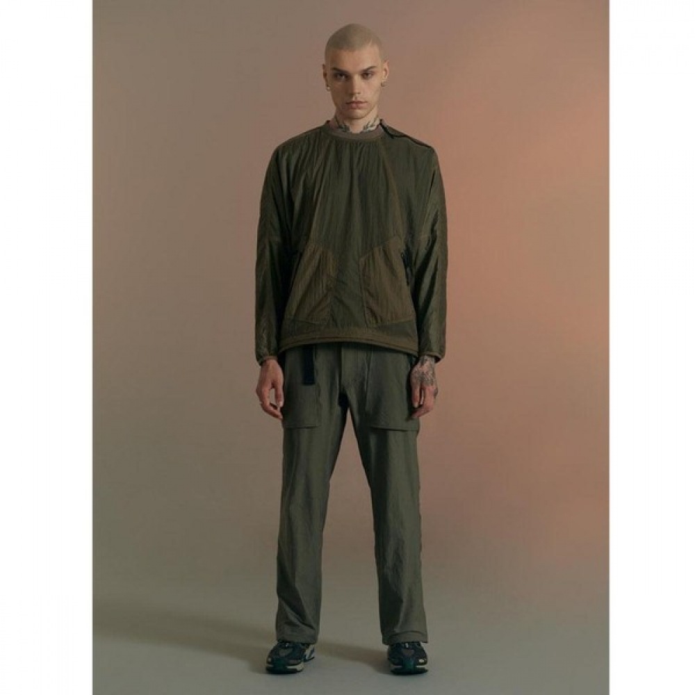 [ボブキャット] シアーウーブンプルオーバー-ベージュ