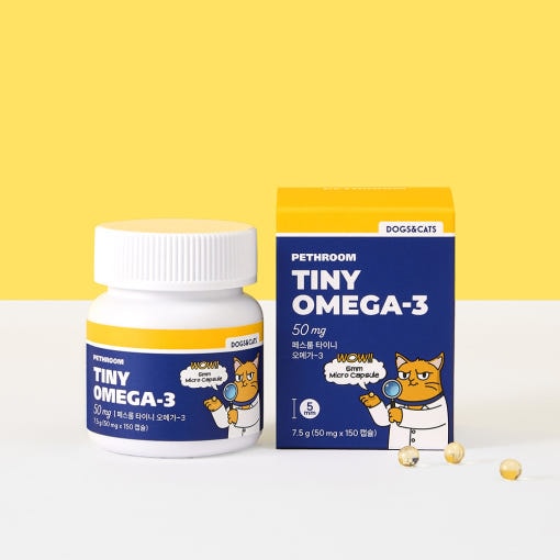 [フェスルーム] 1+1 タイニー オメガ-3 50mg 150カプセル ダブルセット 2個 犬 猫 プレミアム 超小型 サプリメント 免疫力