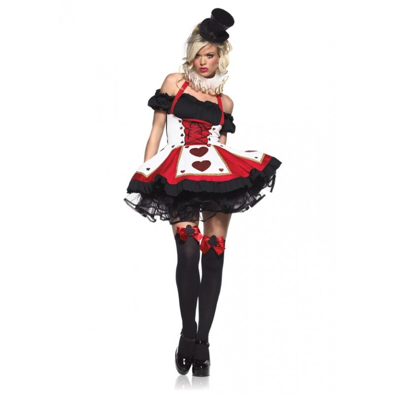 コスプレ 仮装 トランプの女王 大人用 XS 【 コスプレ 衣装 ハロウィン 仮装 コスチューム 不思議の国のアリス グッズ 童話 レディース 余興 クィーン ハートの女王 赤の女王 王妃 女性用 ク
