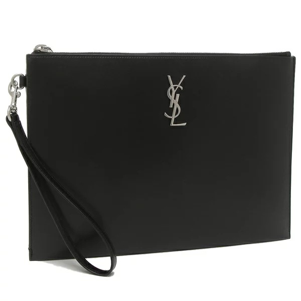 ポーチ iPadケース ブラック メンズ SAINT LAURENT PARIS 667686 0SX0E 1000 51,480円