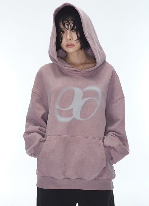 【AS"ON】 PIGMENT WASHING HOODIE / PURPLE 正規品
