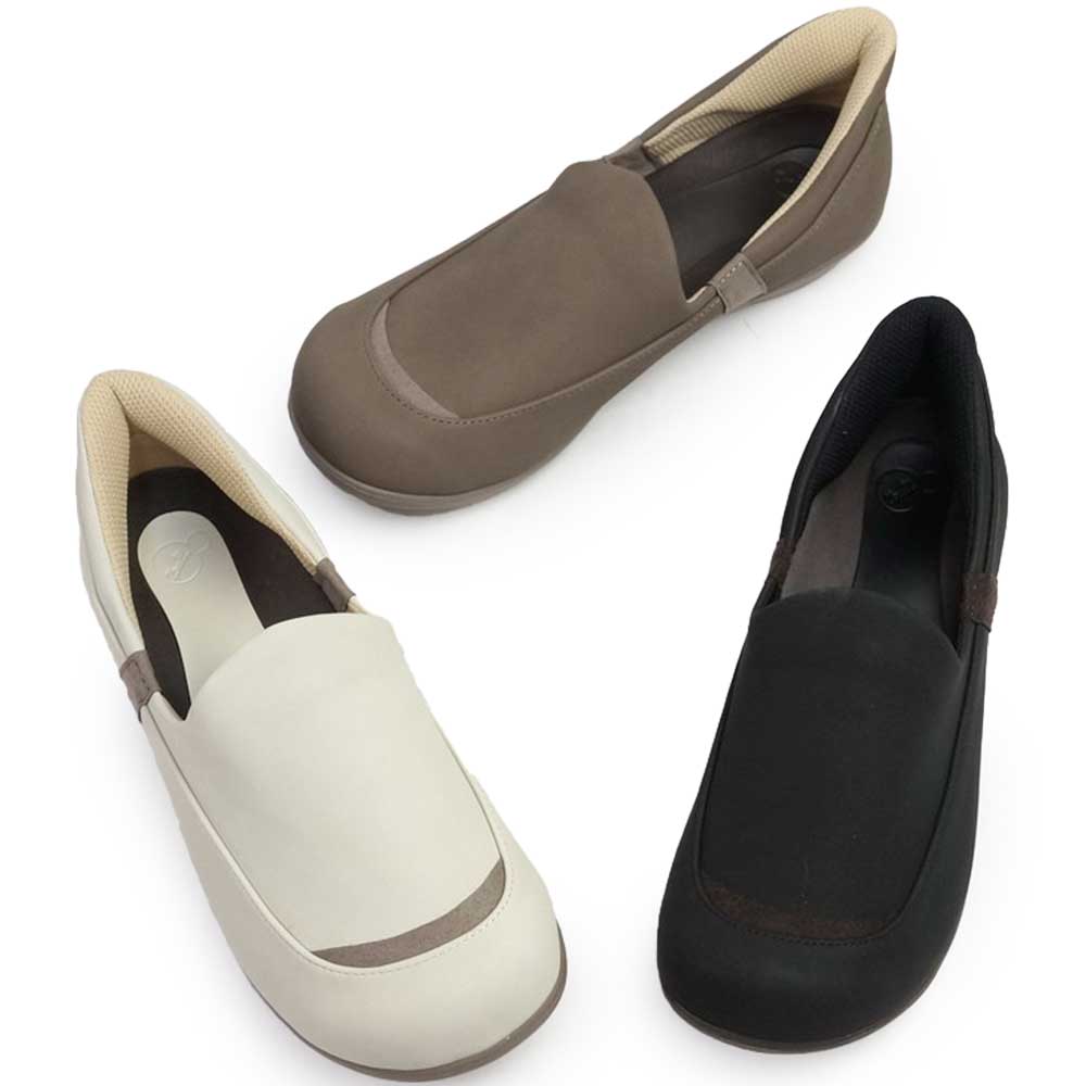 TB501 スットオン スリッポン シューズ ハンズフリー パンプス ぺたんこ レディース