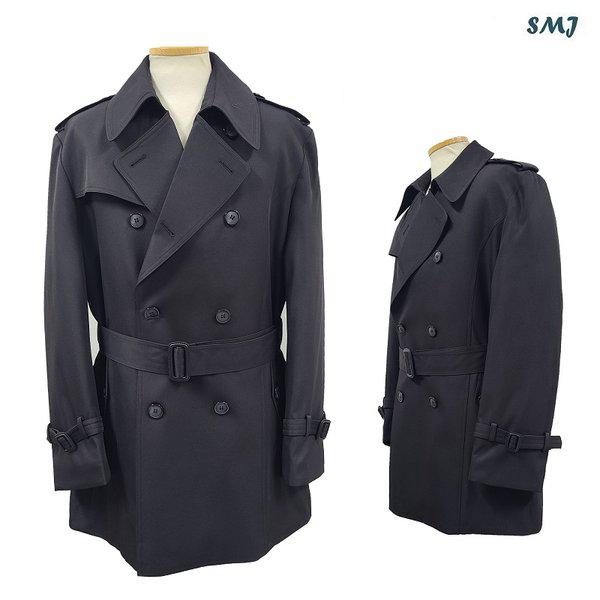 SMJ1098 メンズショートトレンチコート ダブルコート メンズ6分丈 冬アウタートレンチ