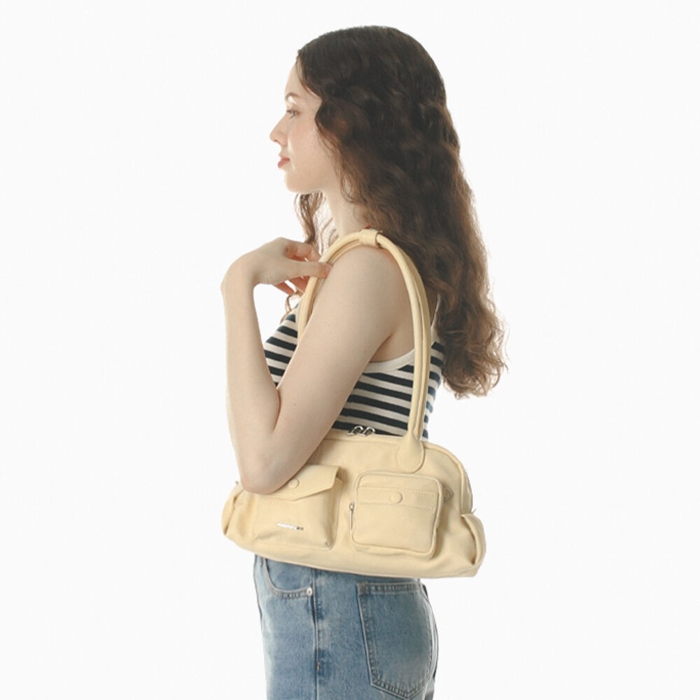 マスマルーズ チャーミングナイロンショルダーバッグ_Pale lemon