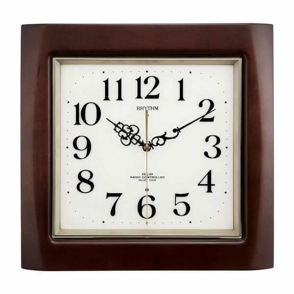 取寄品 正規品 RHYTHM リズム時計 4MN468RH06 報時時計 ネムリーナM468R アナログ表示 掛け時計