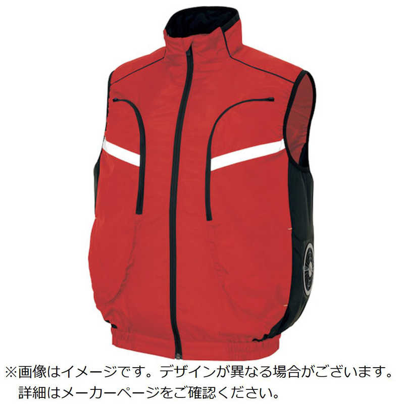 アイトス　物流作業対応型 空調服ベスト ( 空調服 TM) レッド 6L　AZ501950096L