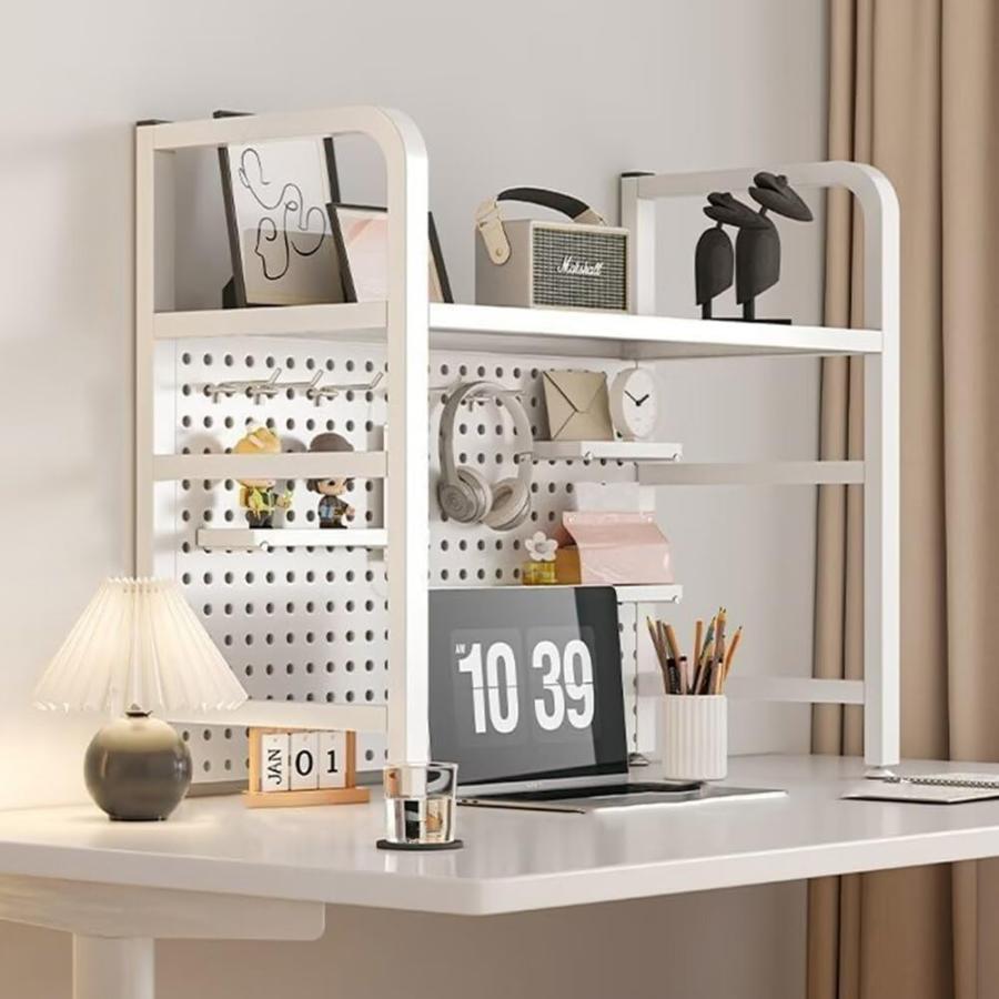 【新品販売】机上ラック 卓上ラック 卓上本棚 ラック棚 卓上収納 多機能 穴付インテリア 寝具 収納 収納家具 本棚 ラック カラーボックス マガジンラック シェルフ
