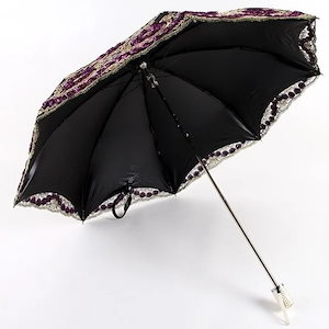 日傘 折りたたみ 完全遮光 uvカットレース 刺繍 優雅 プレゼント ギフト 傘 晴雨兼用 猛暑対策