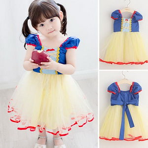 子供ドレス　コスチューム　白雪姫　コスプレ　ワンピース　ドレス　子供　衣装　ハロウイン　コスプレ　衣