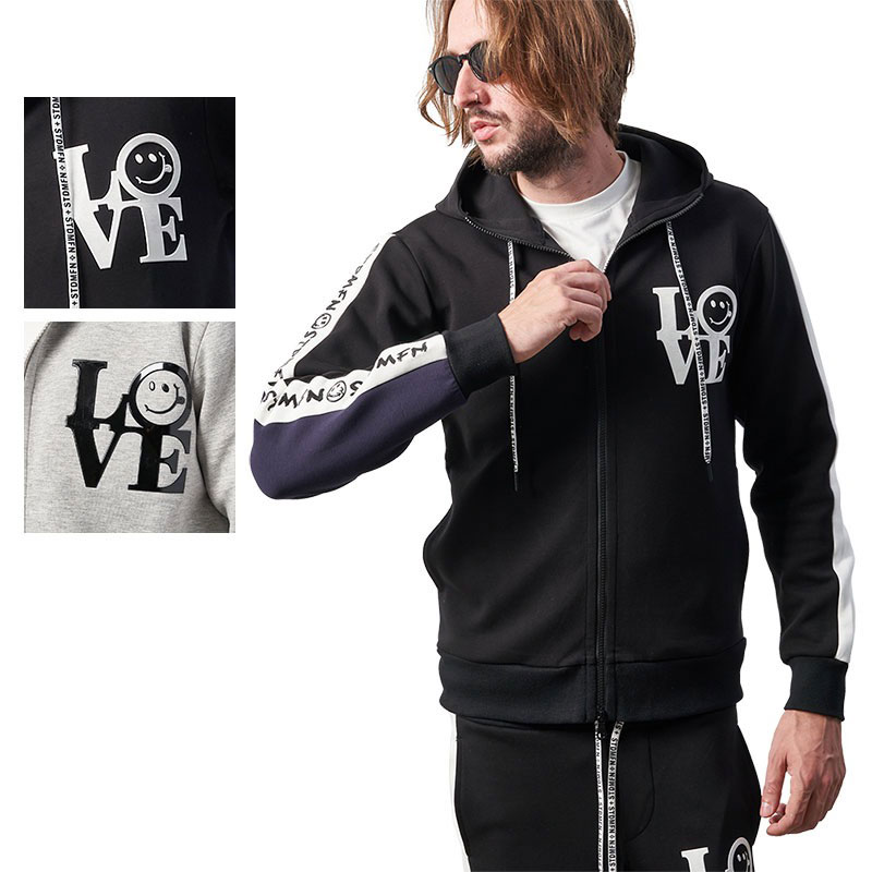 パーカー STUD MUFFIN ジップアップパーカー フーディ メンズ ブランド 大きめ 007