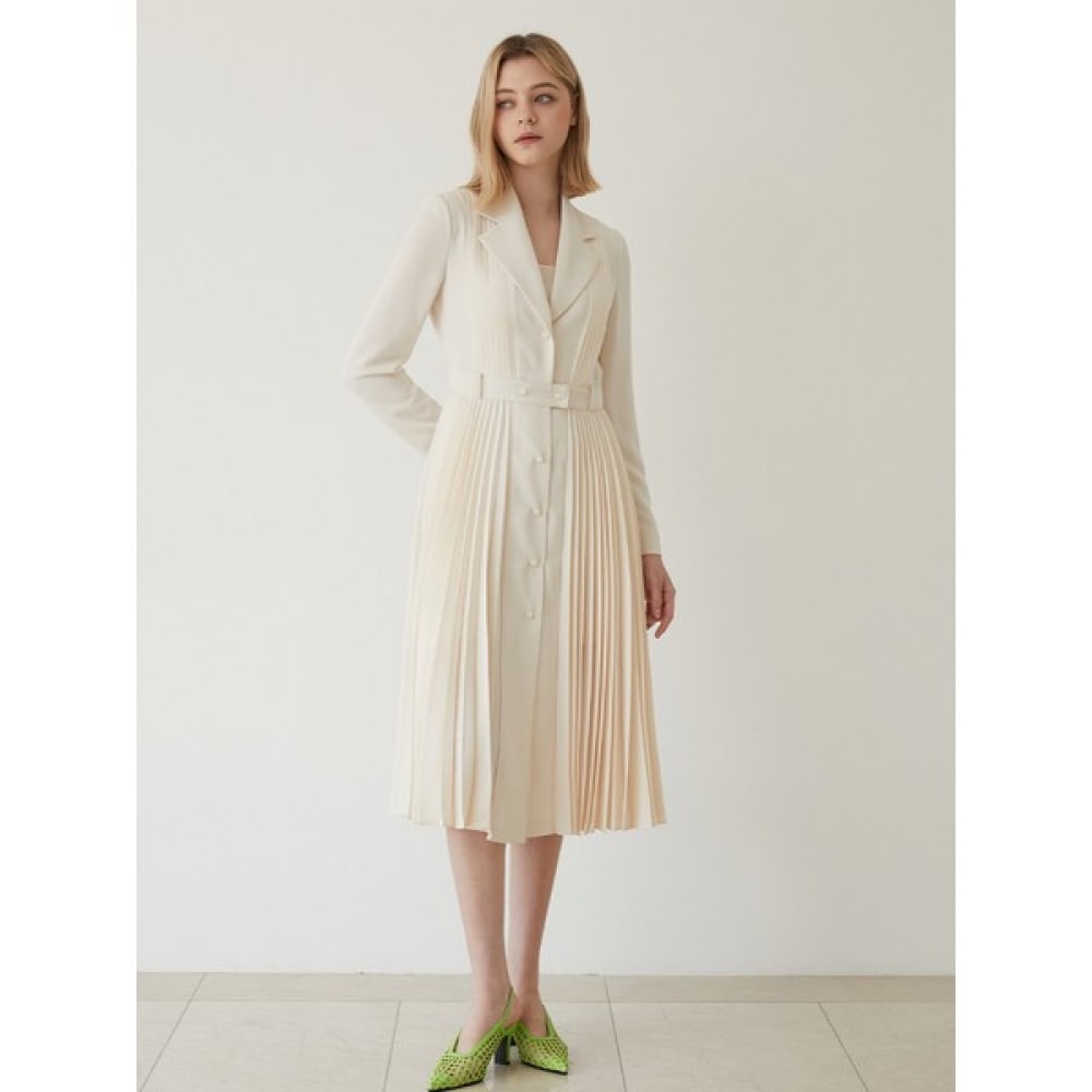 [エゴイスト] リンクルミックスドレスロングコート EN2WC361