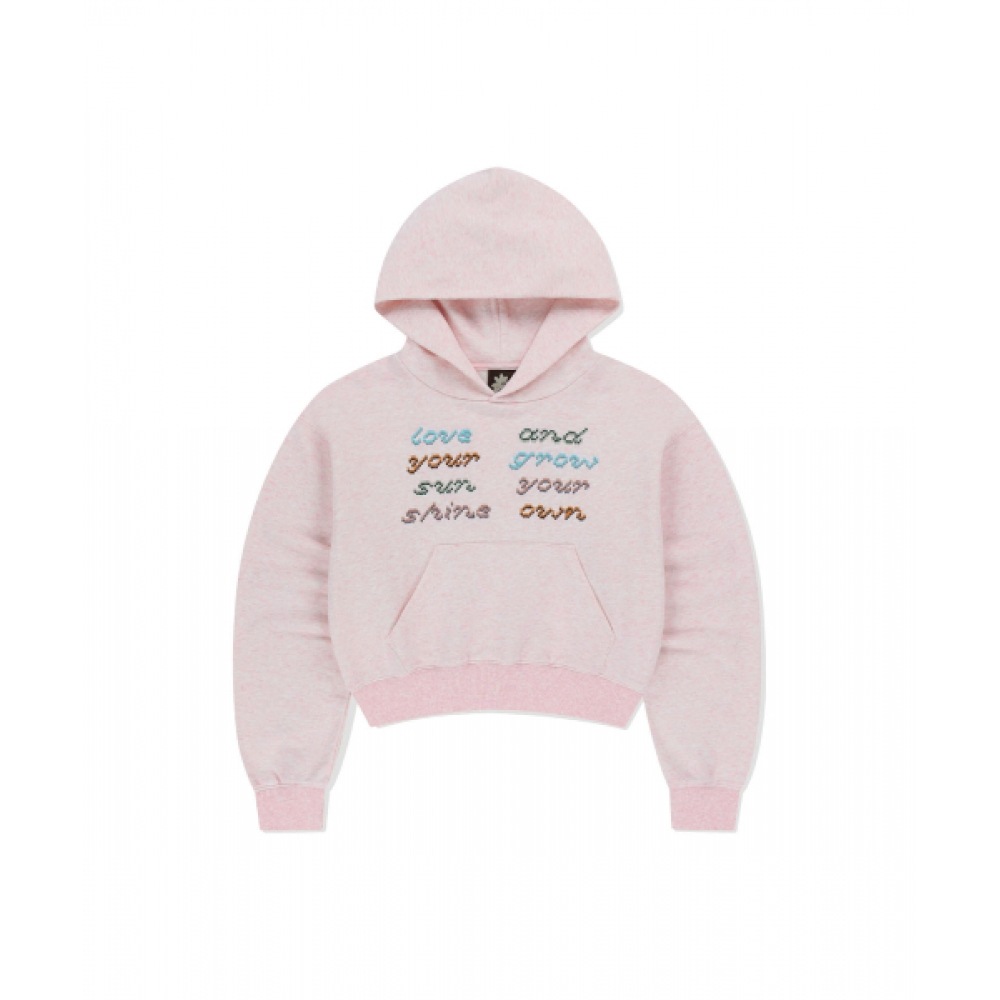 SUNLOVE W フライステッチパーカーヘザーピンク