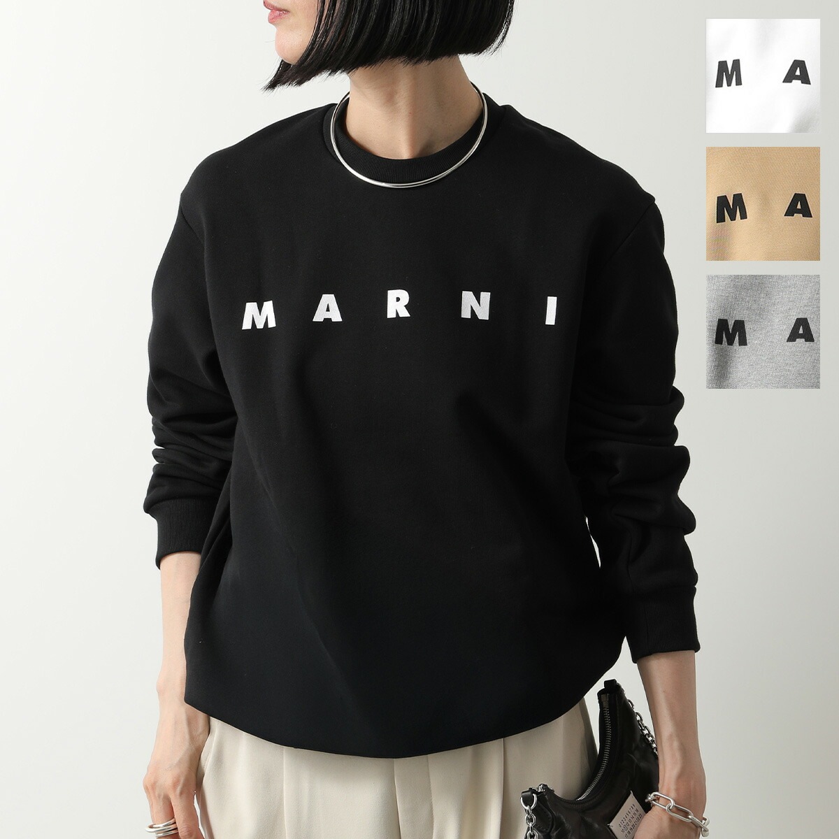 MARNI KIDS マルニ キッズ トレーナー M01612 M00V0 レディース ガールズ スウェットシャツ クルーネック ロゴプリント カラー4色