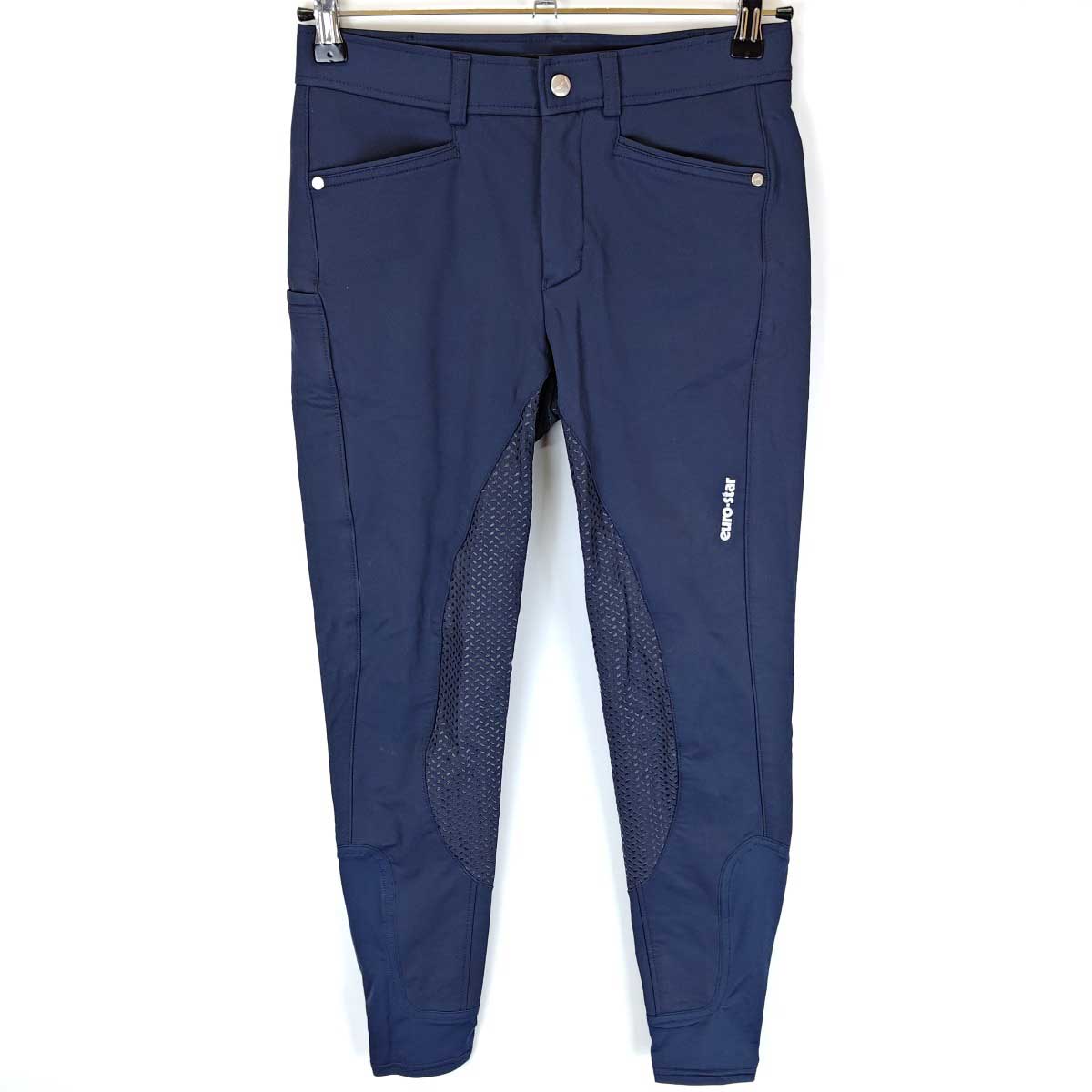 【中古】Euro Star ユーロスター CAMILFG フルグリップ キュロット D42 ネイビー 乗馬 馬術