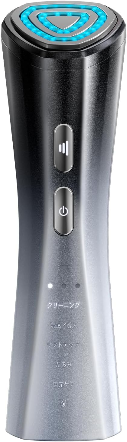 Necool 美顔器 美容器 自宅用美顔器 RF美顔器 イオン導出 イオン導入 EMS LED 1台多役 6種類モード 3段階レベル ４色光エステ 目元ケア 肌ケア 口元ケア 温冷ケア 冷感機能 US