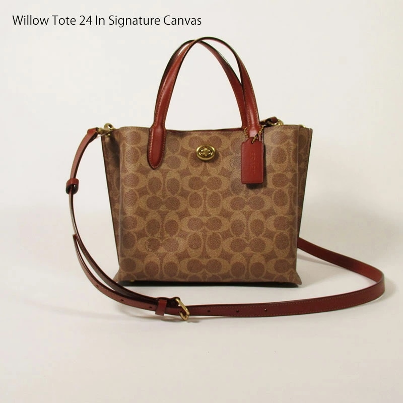 C8562 B4NQ4 Willow Tote 24 In Signature Canvas ウィロウ 24 ハンドバッグ ショルダー 斜め掛け 2way レディース