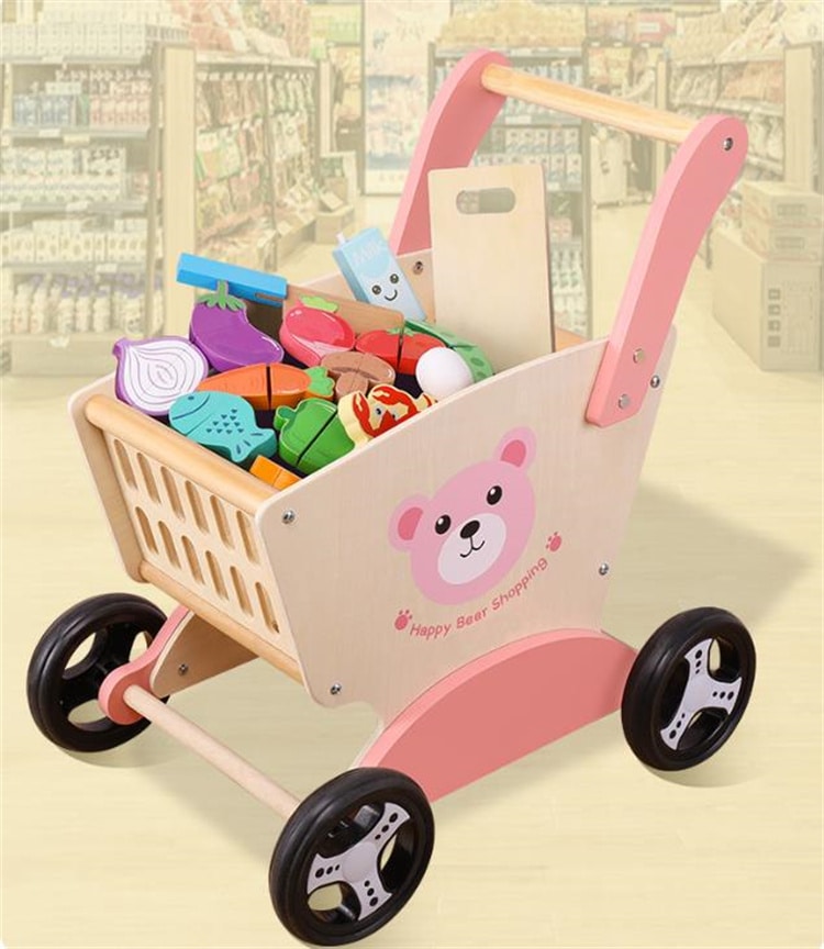 早い者勝ち 子供用おもちゃ 知育玩具 早教 赤ちゃん用スクーター 手押し車 赤ちゃん用歩き方 歩行補助車 ショッピングカート 木製おもちゃ 知能開発 多機能スクーター 手押し車 赤ちゃん 木のおも